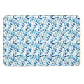 Floral Blue, Poetic Escape  Eco-Friendly Bath Mat