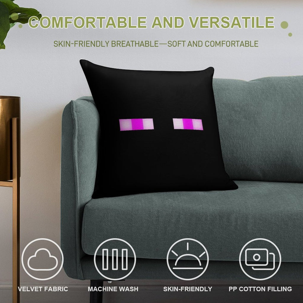 Enderman Soft Shrink-Resistant Throw Pillow