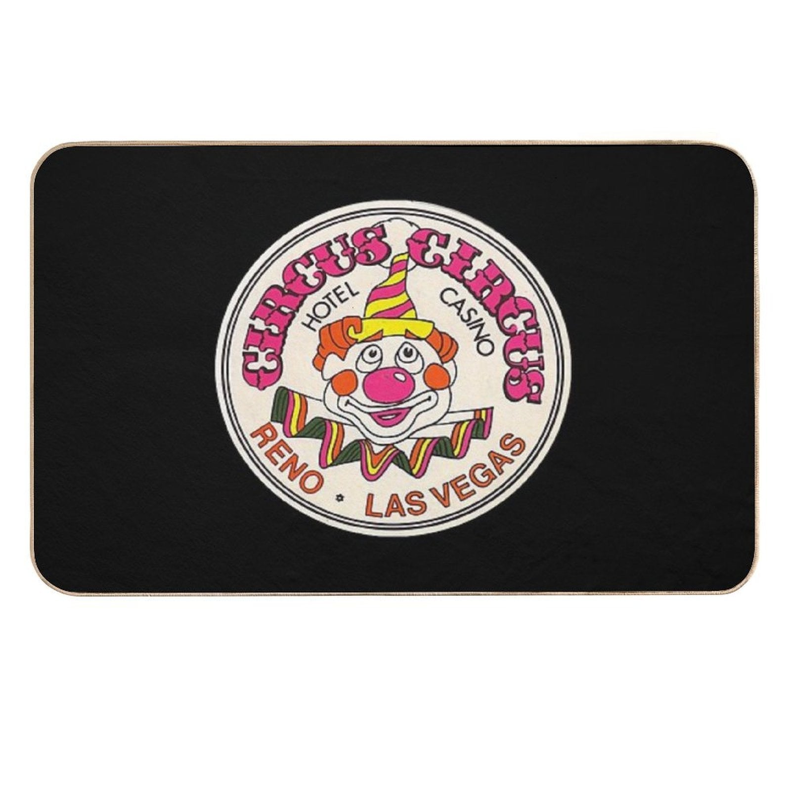 Circus Circus Casino Hotel Vintage Clown Retro Las Vegas  Odorless Bath Mat