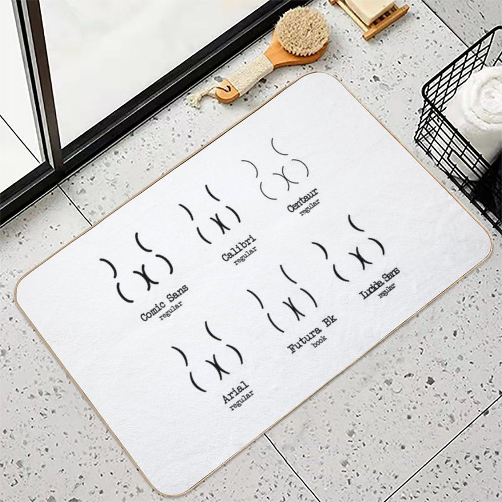 Wich One Is Your Butt Font  Eco-Friendly Bath Mat