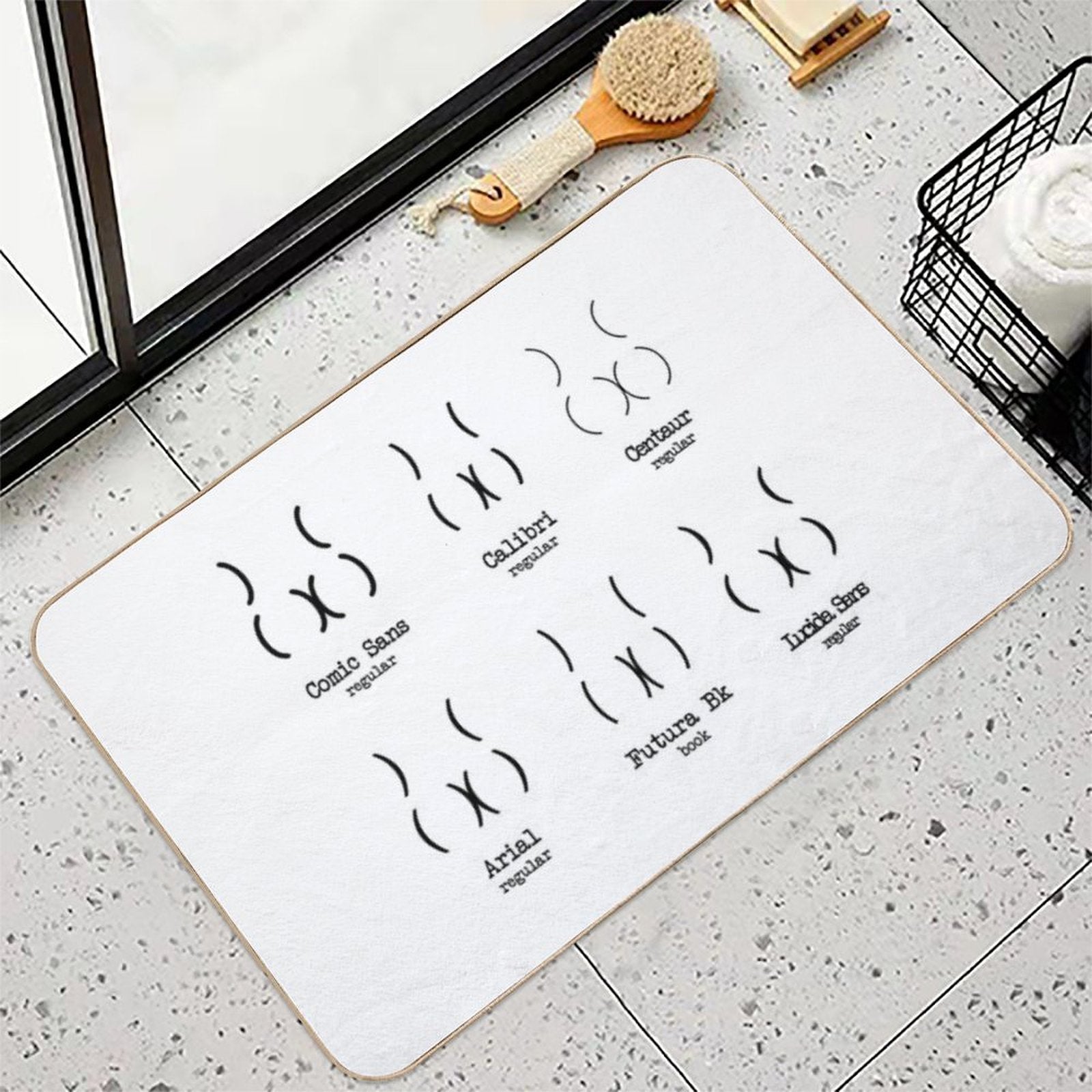 Wich One Is Your Butt Font  Eco-Friendly Bath Mat