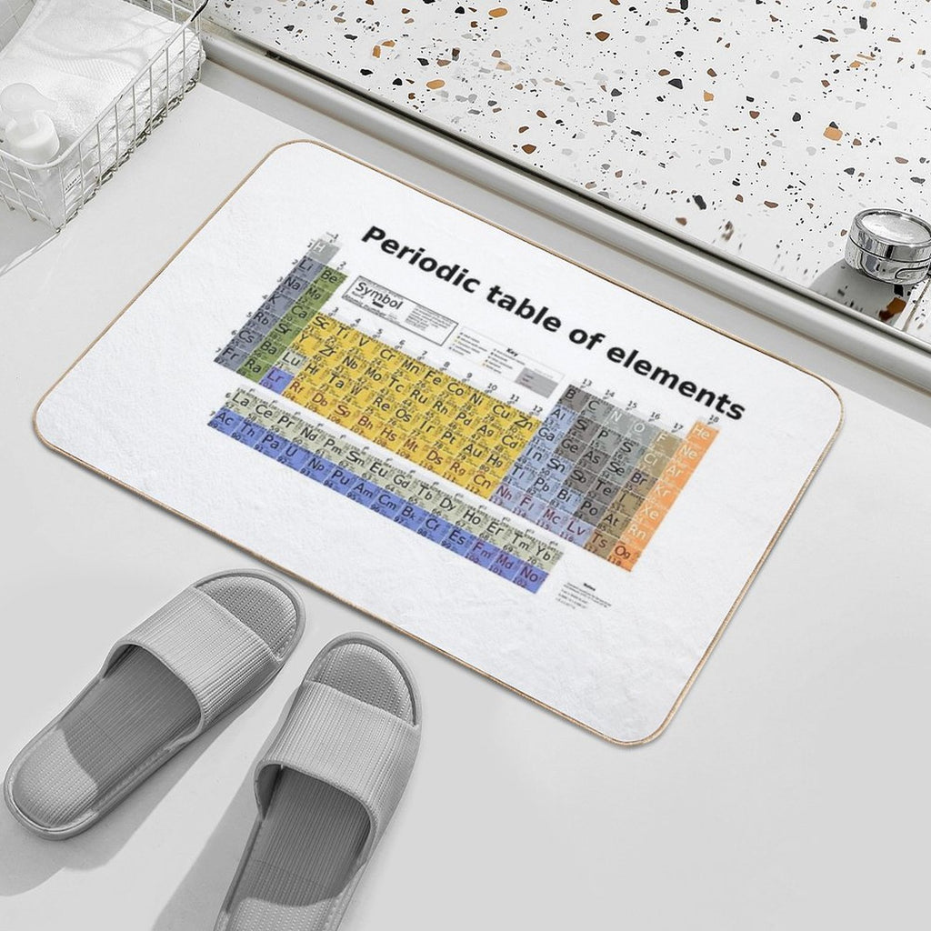 The Periodic Table of Elements  Long-Lasting Bath Mat