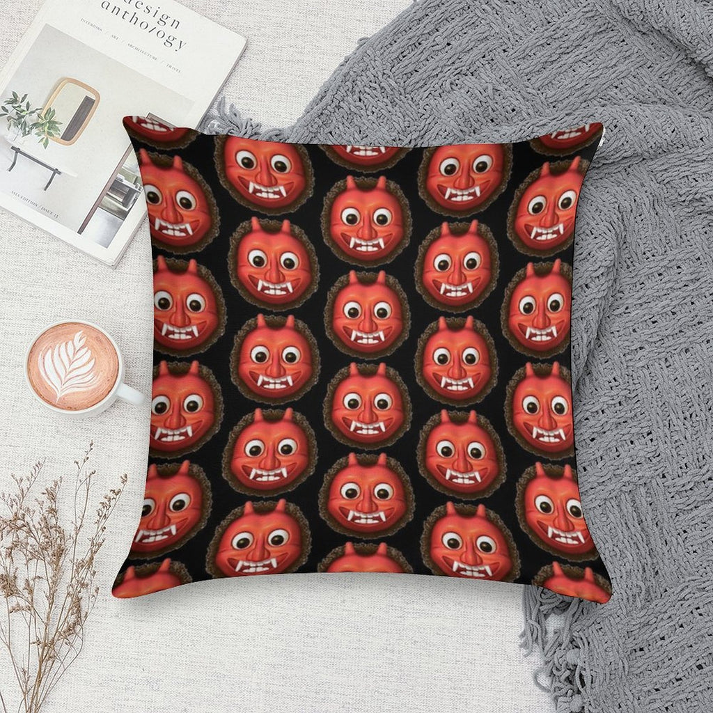 Ogre Emoji Soft Shrink-Resistant Throw Pillow