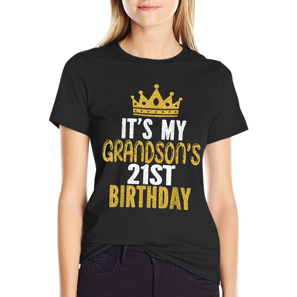 It's My Grandson's 21st Birthday 21 Years Old Guy  Breathable T-Shirt