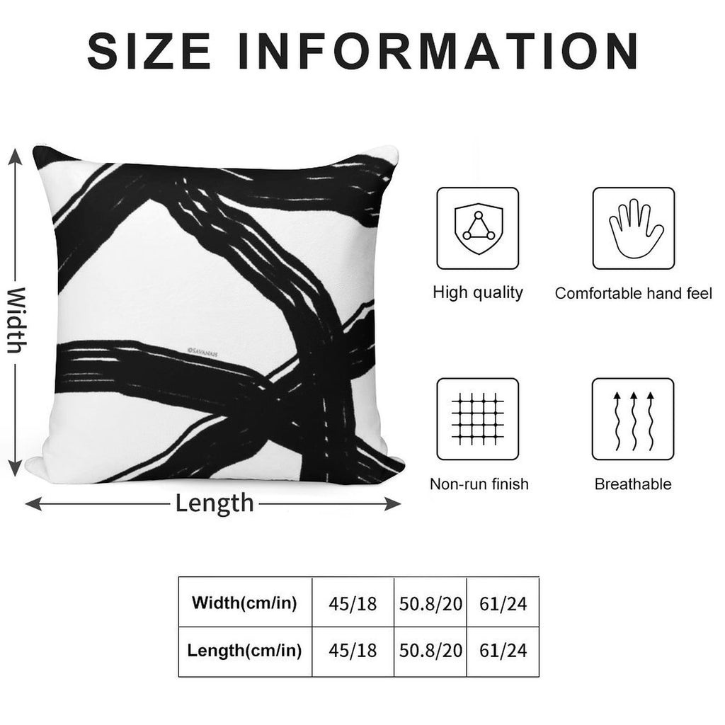 Black And White Soft Ultra-Soft Texture Throw Pillow