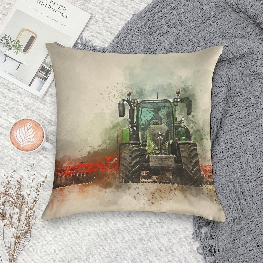 Fendt Tractor Grafting Soft Style Accent Throw Pillow