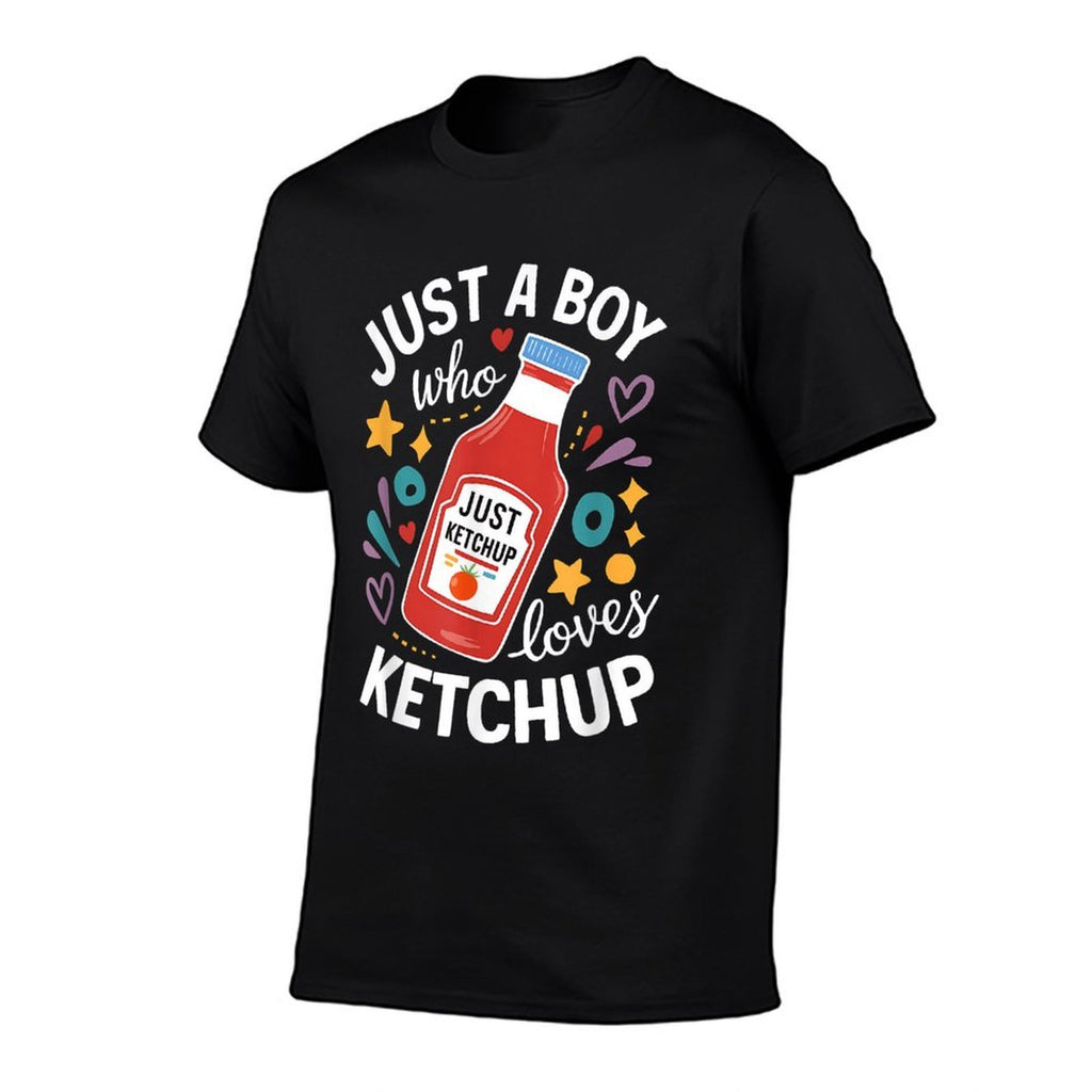 Funny Ketchup Costume Kids Just A Boy Who Loves Ketchup  Eco-friendly Material T-Shirt
