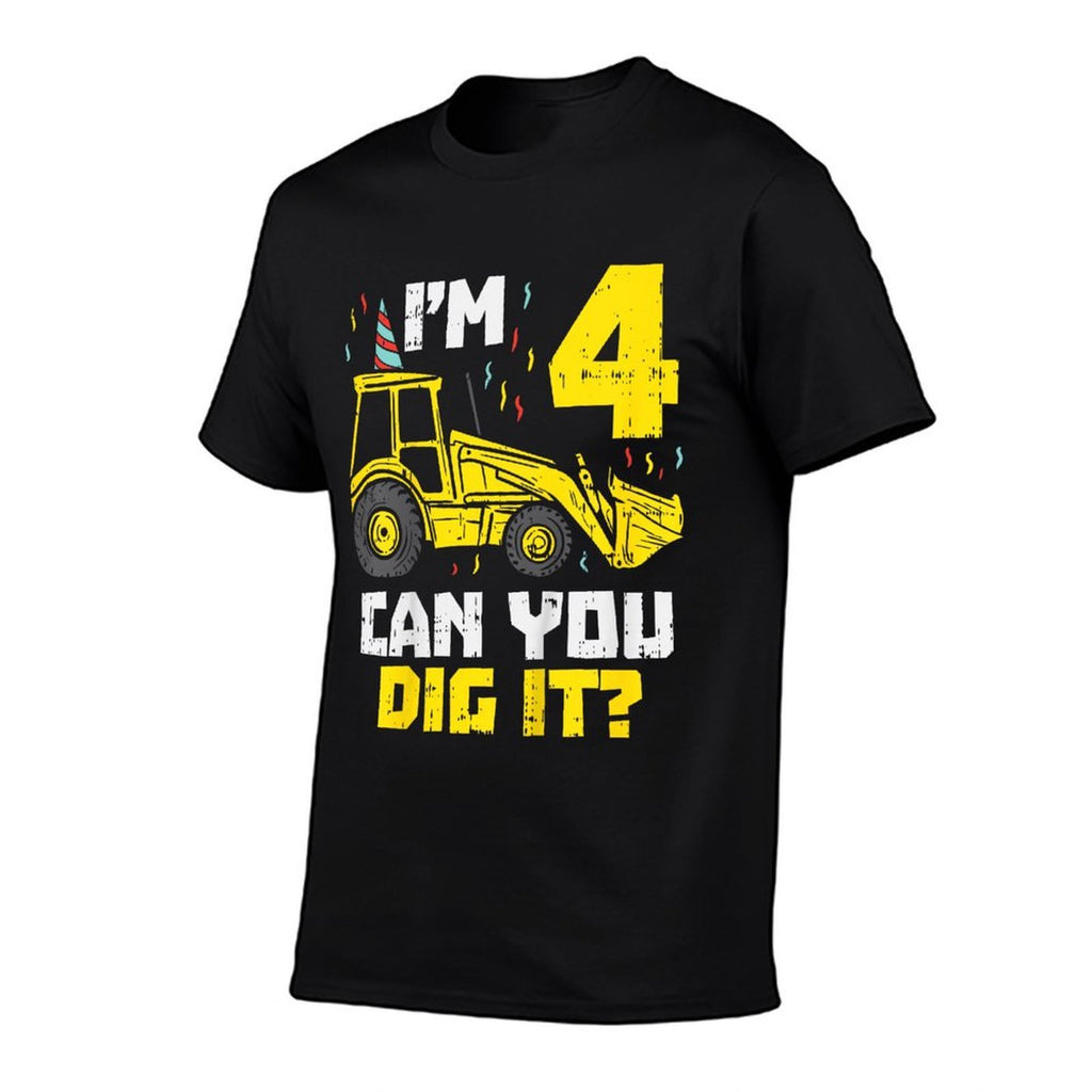 Kids 4 Can You Dig It Construction Truck 4th Birthday Boys Gift  Quick-drying T-Shirt