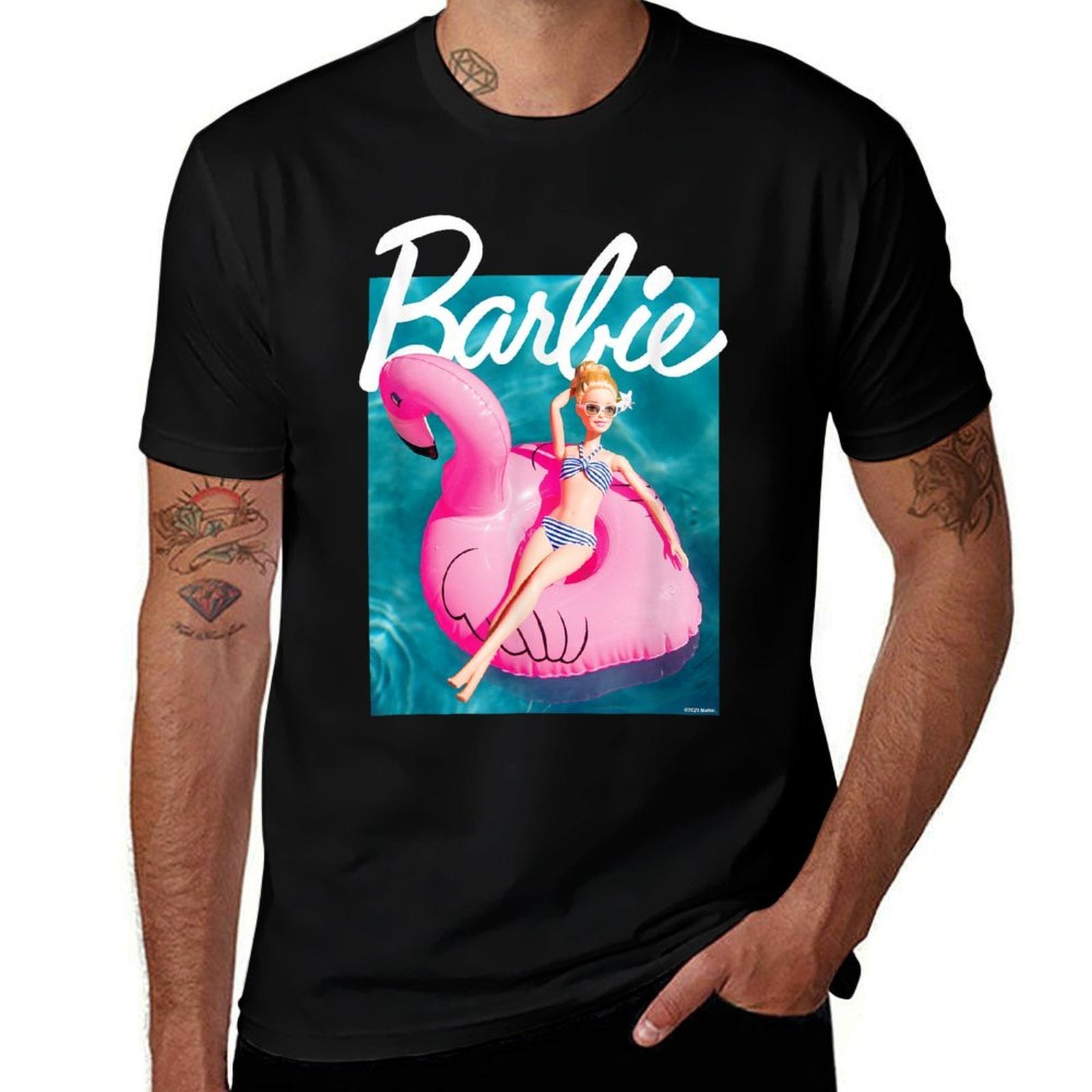 Barbie - Pool Flamingo  Polyester Blend T-Shirt