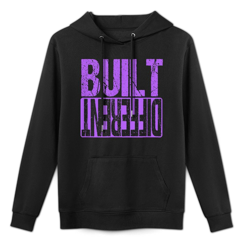 Purple Built Different Purple Color Graphic Purple All-Day Comfort Hoodie