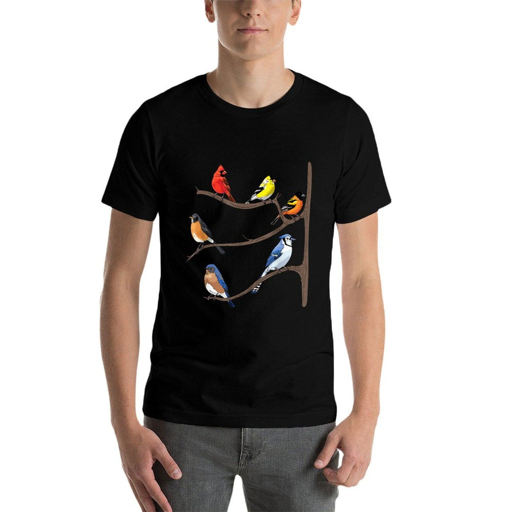 Birds On A Branch Birding Bird-Watching Birder Bird Watcher  Stretchy T-Shirt