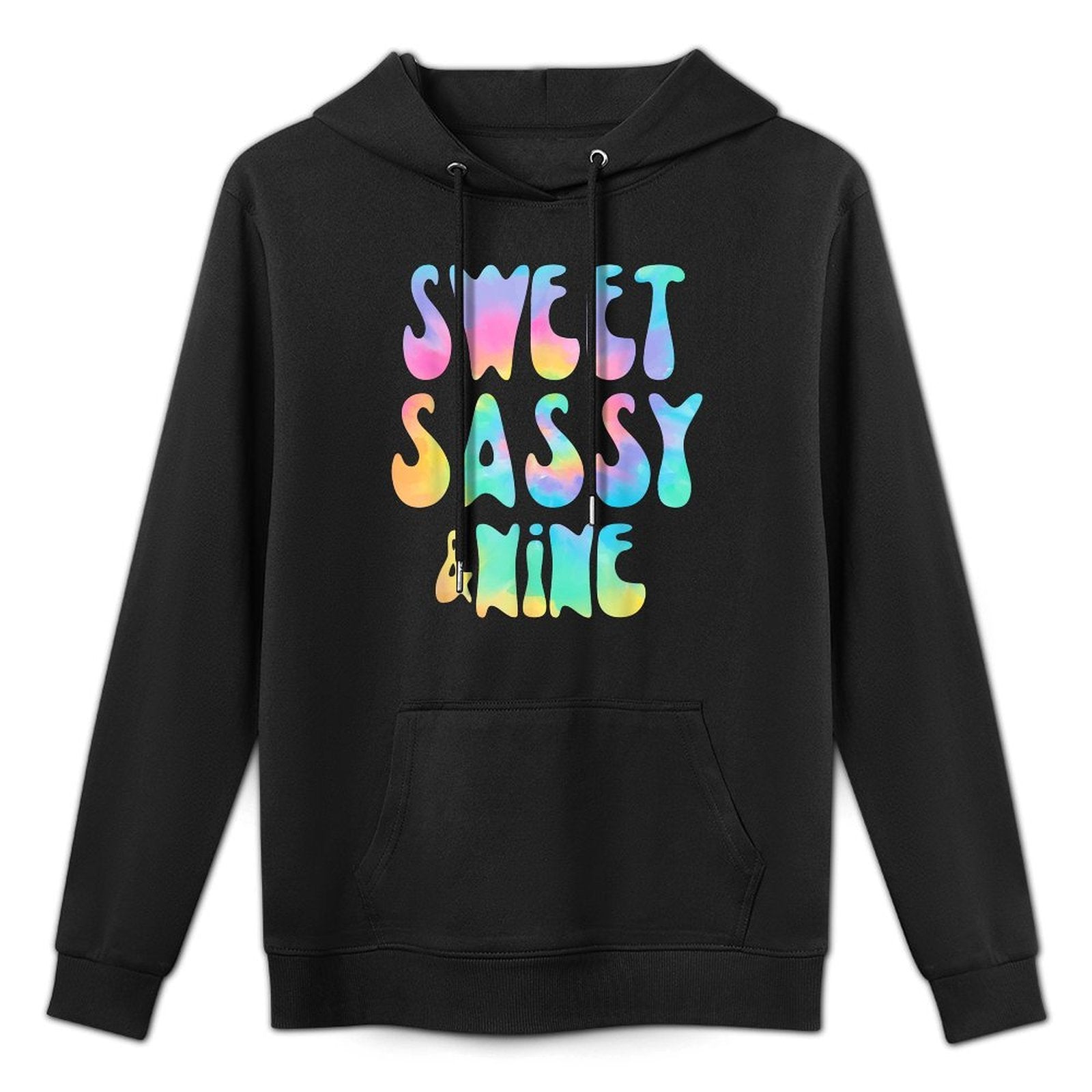 Sweet Sassy & Nine Tie Dye 9 Year Old 9th Birthday Girl Colorfast Hoodie