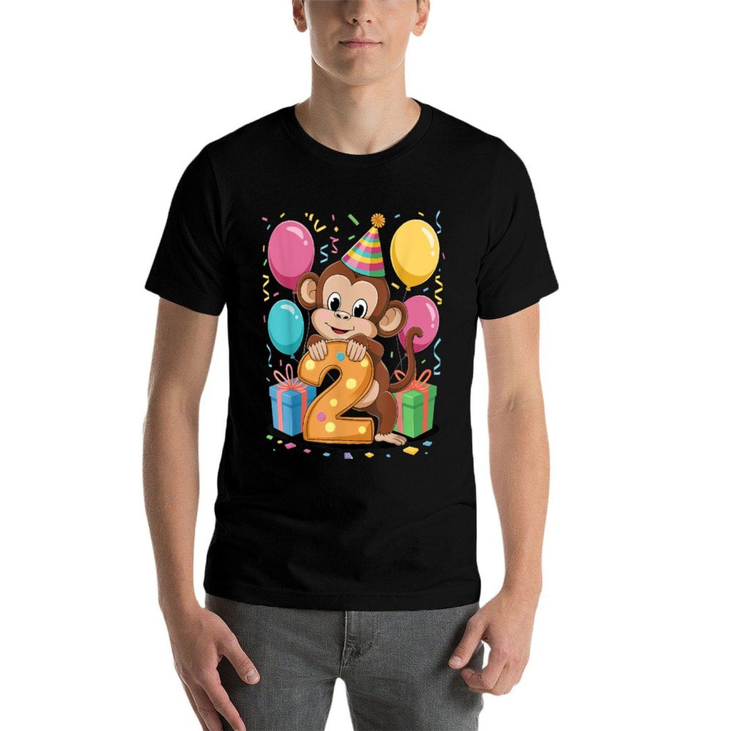 Monkey 2nd Birthday Boy Girl 2 Years Old Second Two Monkey  Eco-friendly Material T-Shirt