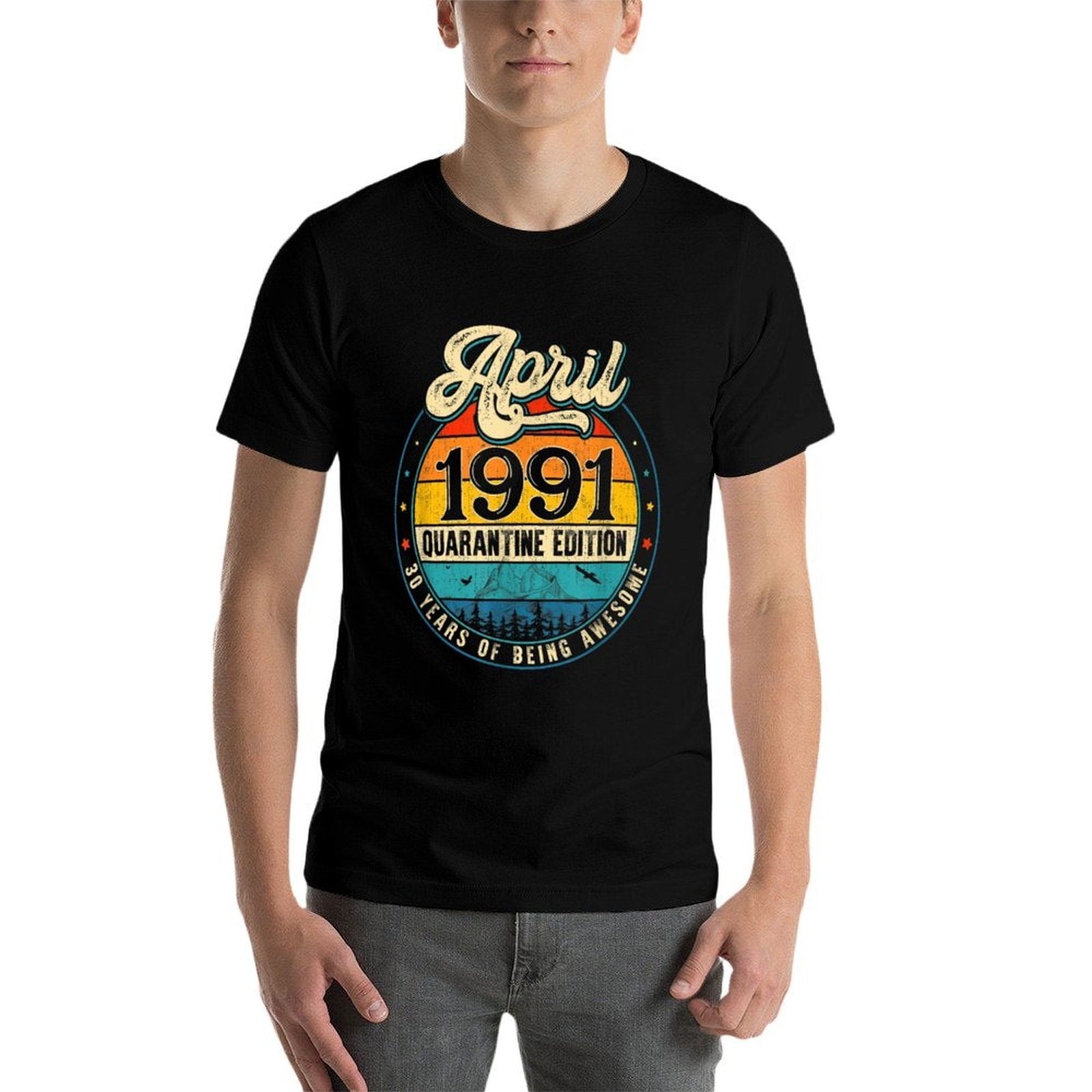 Retro April 1991 Limited Edition Gifts 30th Birthday  Polyester Blend T-Shirt