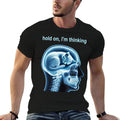 Funny Cat Hold On Im Thinking Meme Graphic  Polyester Blend T-Shirt