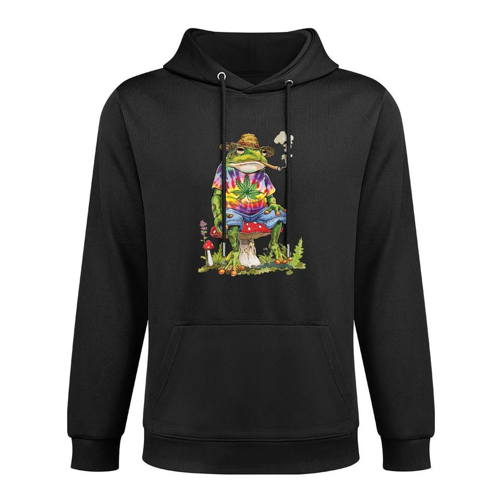 Frog Smoking Weed Pot Marijuana Cannabis 420 Shape Retention Hoodie