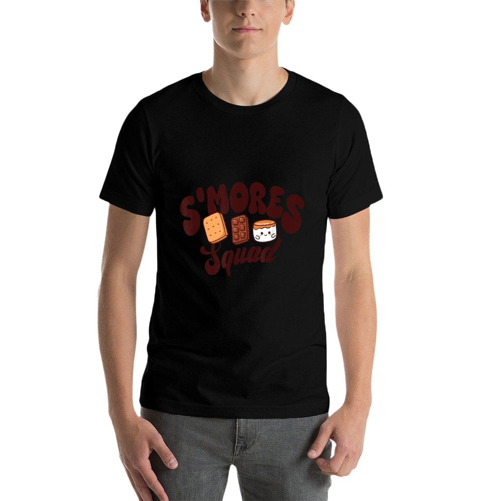 S'mores Squad Camping Campfire Chocolate Marshmallow S'more  Cotton T-Shirt