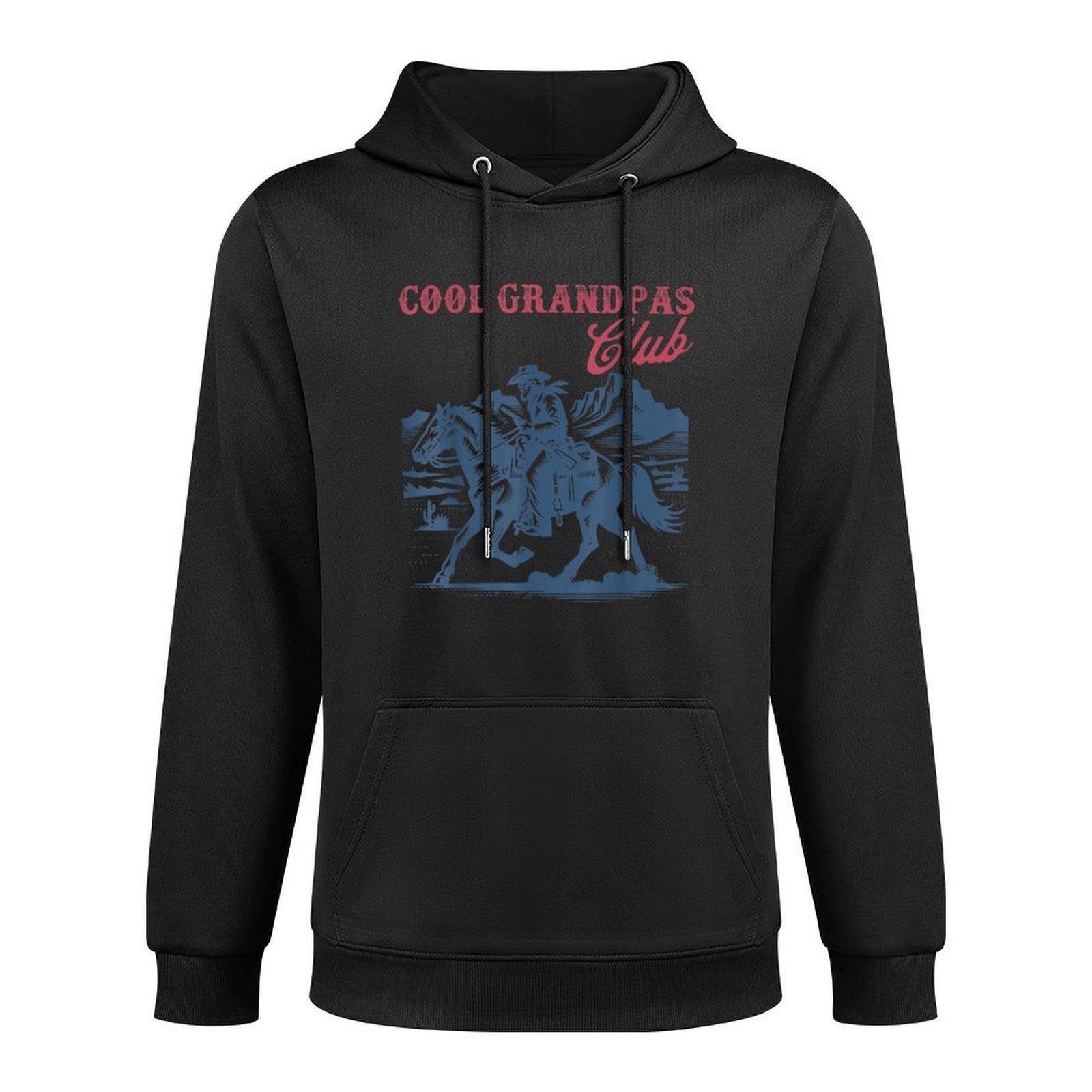 Cool Grandpas Club Retro Western Cowboy Fathers Day Durable Construction Hoodie