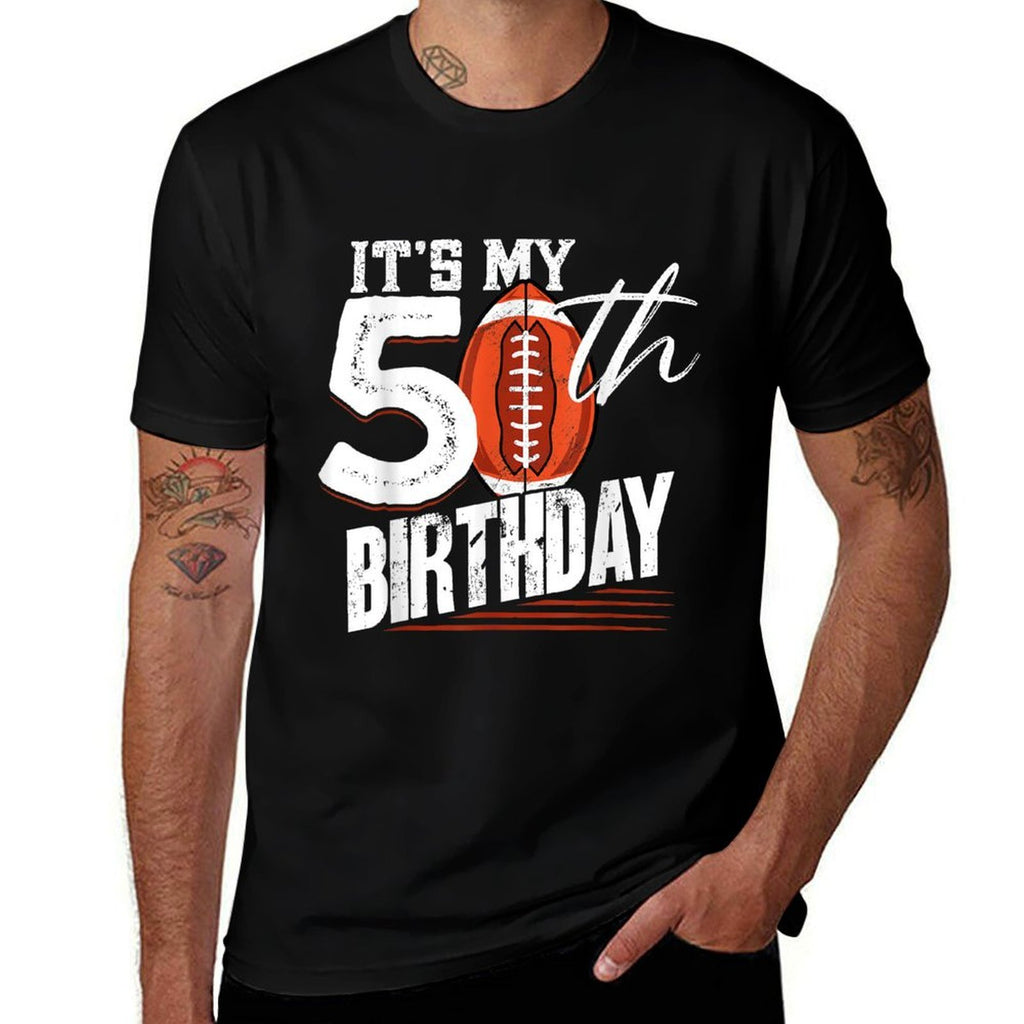 50 Years Old Vintage American Football 50th Birthday  Graphic-printed T-Shirt