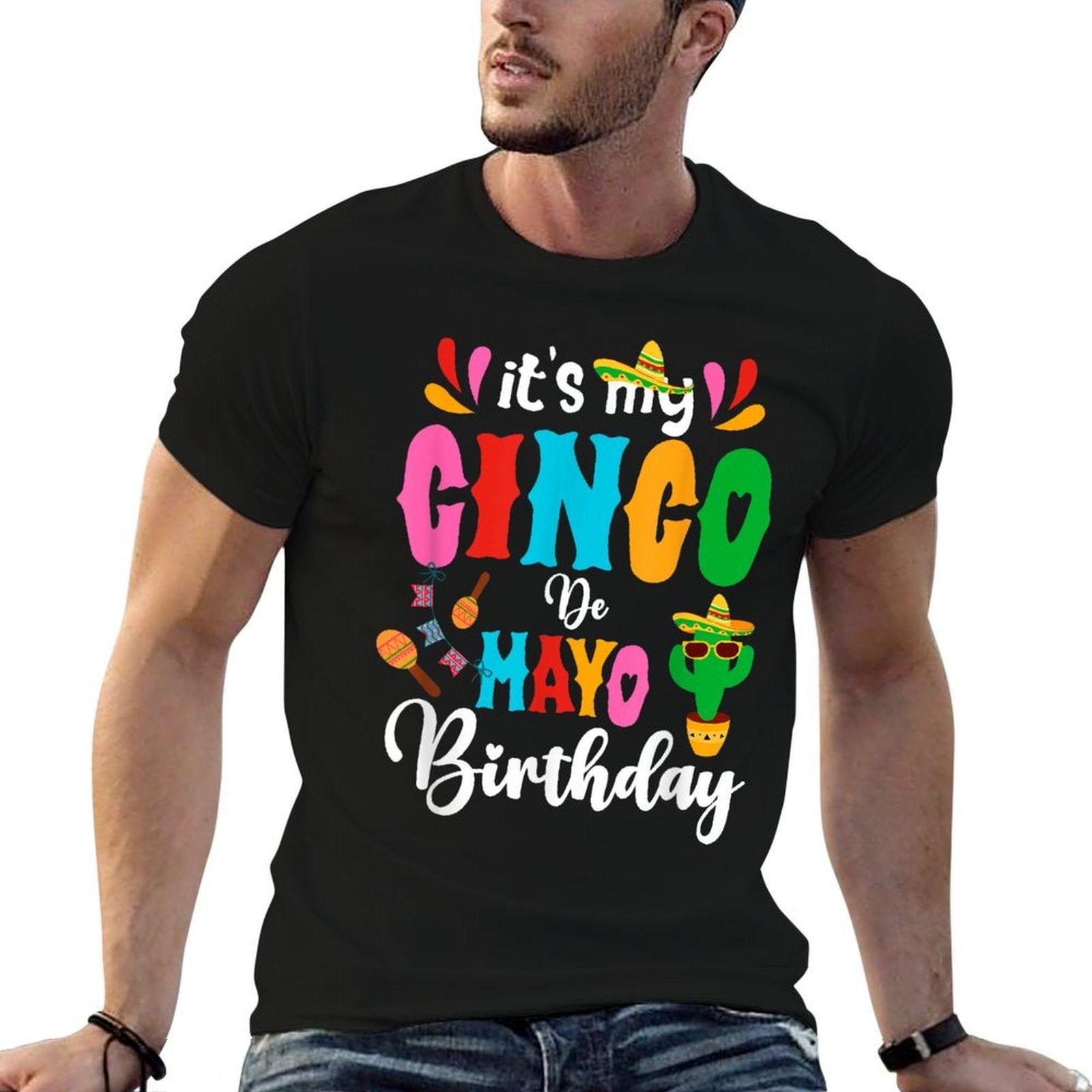 It's My Cinco De Mayo Birthday Mexican Matching Family Party  Stretchy T-Shirt