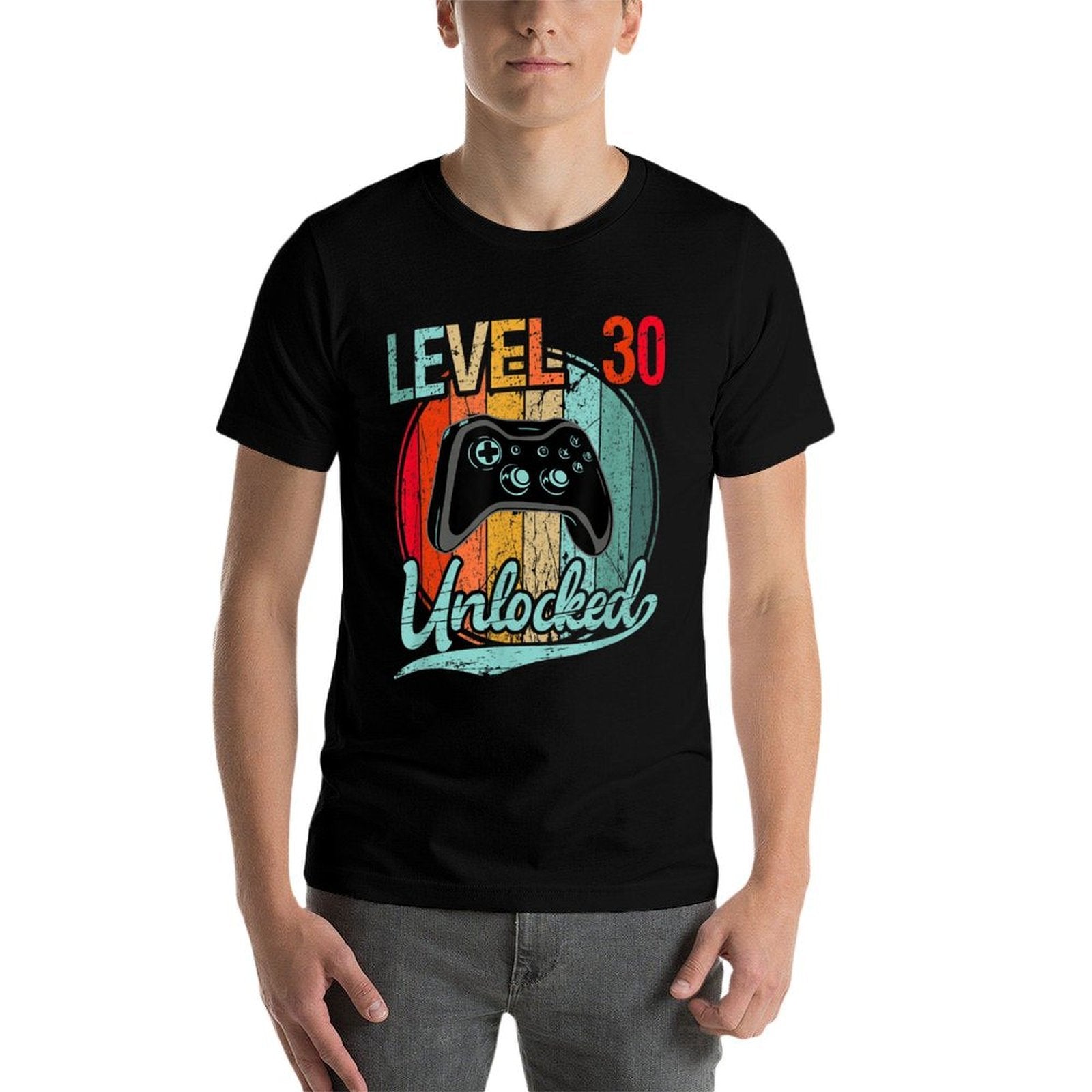 Gamer Level 30 Unlocked Controller 30th Birthday  Cotton T-Shirt