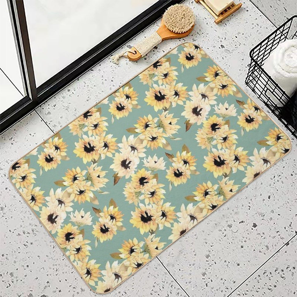 Blossom Sunflowers  Slip-Resistant Bath Mat