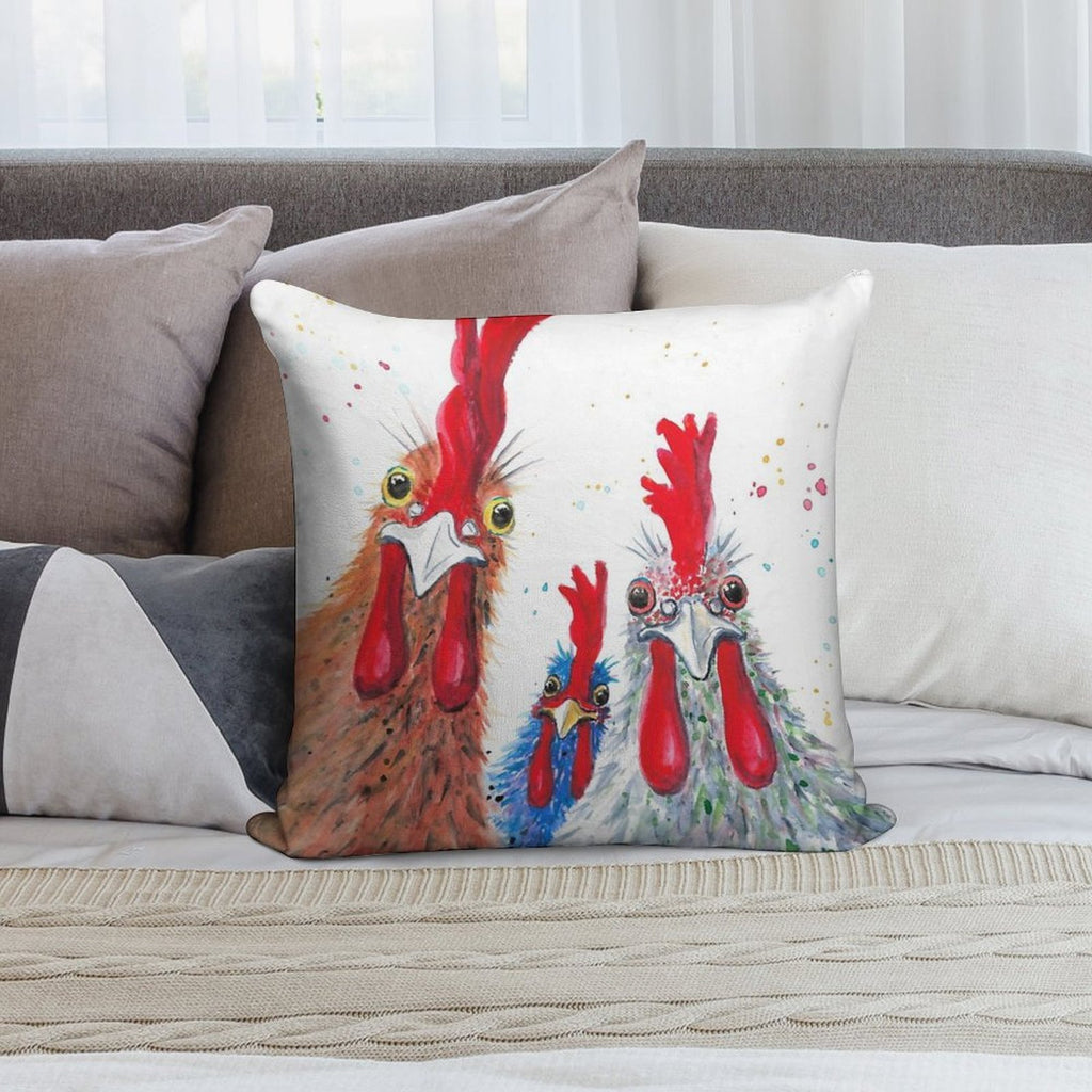 Chicken Ladies, Hen, Chicken, Rooster, Bird Soft Style Accent Throw Pillow