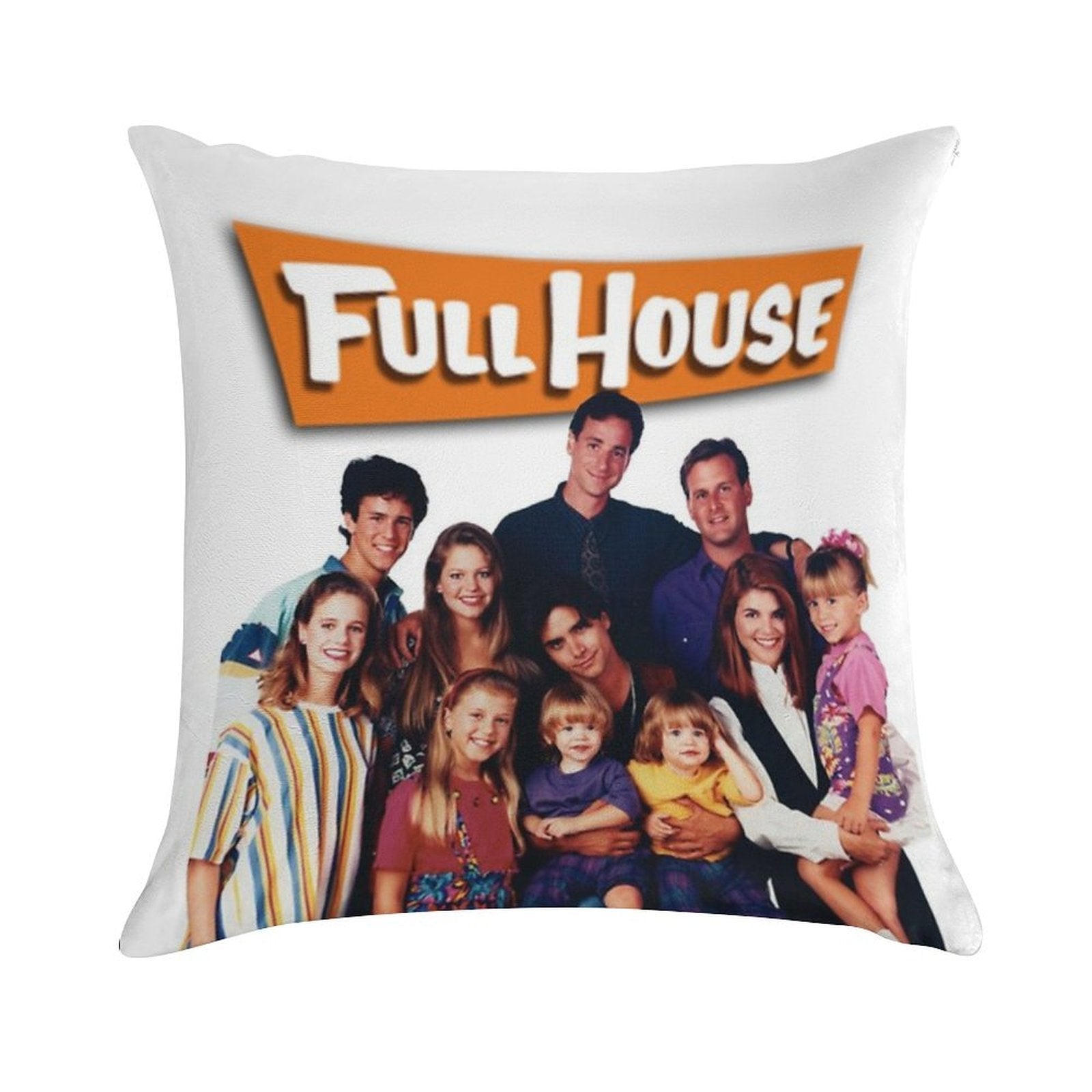 Full House Cast Soft Hidden Zipper Throw Pillow