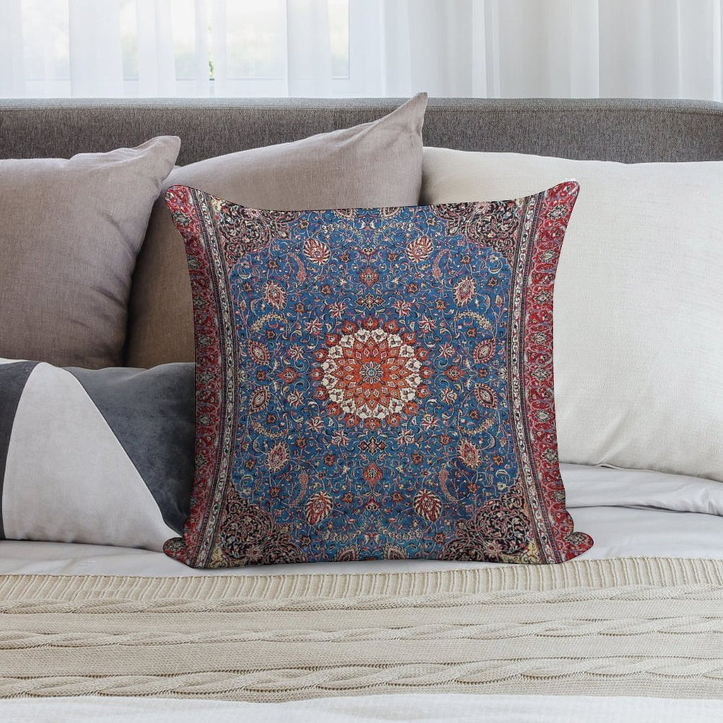 Sarouk Antique Persian Rug Print Soft Decorative Cover Throw Pillow