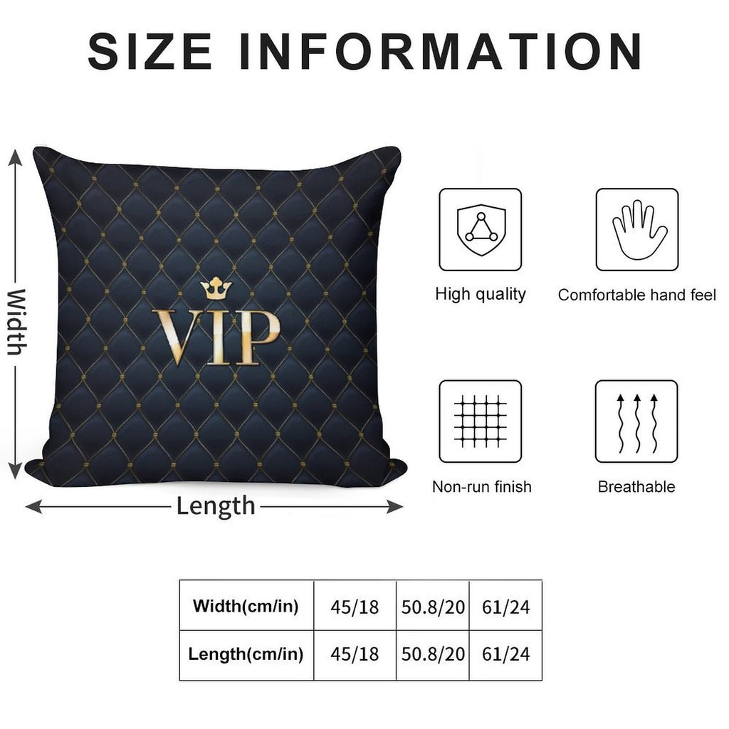 VIP Abstract Quilted Background Soft Gift Ready Throw Pillow