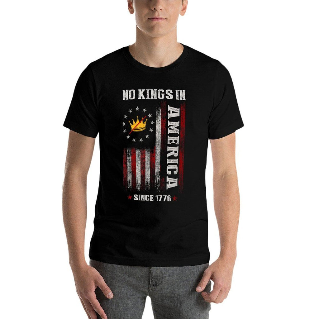 No Kings In America Protest Sace Democracy  Vintage-inspired T-Shirt
