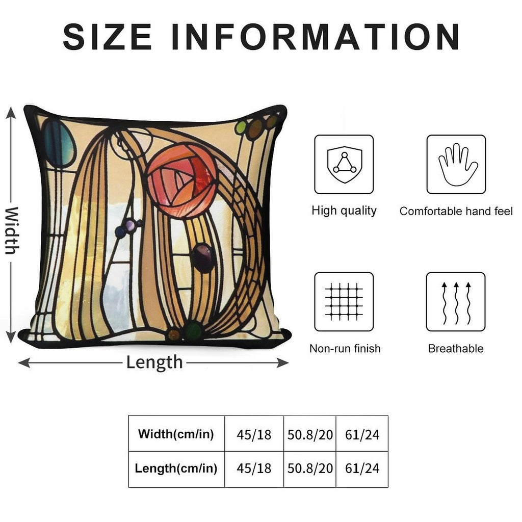 MacIntosh Rose Soft Hidden Zipper Throw Pillow