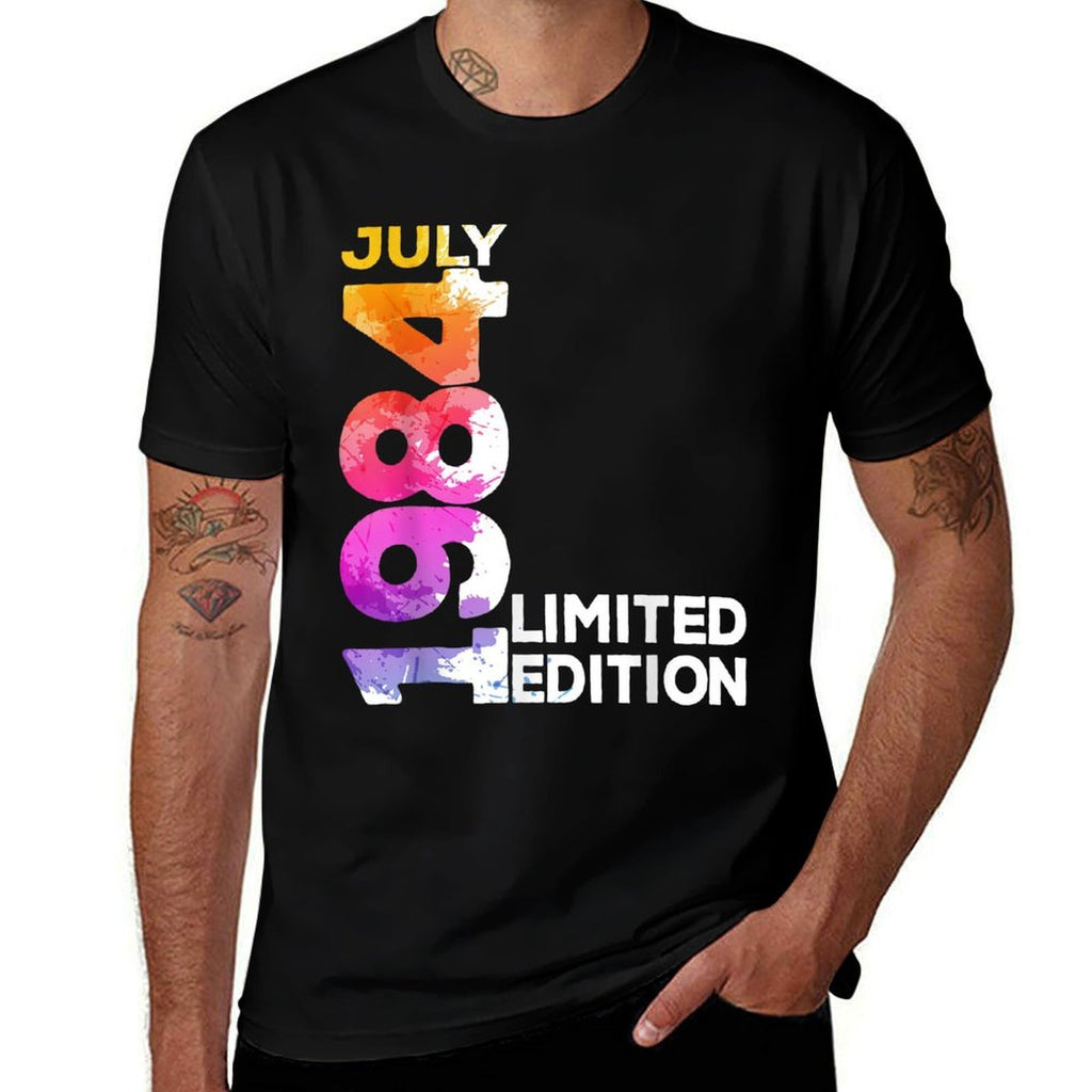 July 1984 40th Birthdays For Men Women  Oversized Silhouette T-Shirt