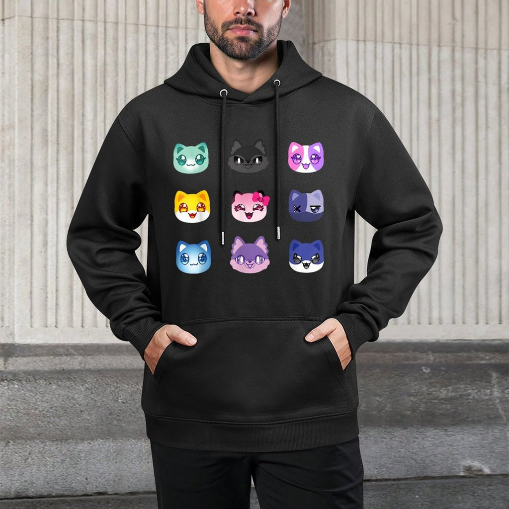 Meemeow Cats Plush Squishy Birthday Decorations Moisture-Wicking Hoodie