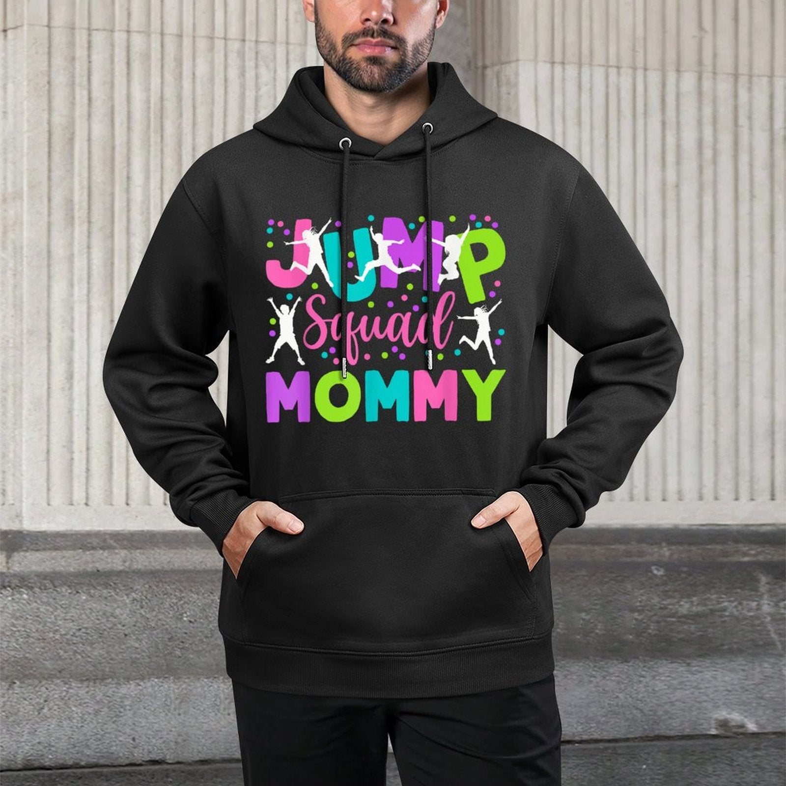 Mommy Jump Birthday Trampoline Party Birthday Jump Squad Moisture-Wicking Hoodie