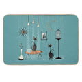 Mid Century Mischief  Cat Red-Handed II  Rapid-Drying Bath Mat