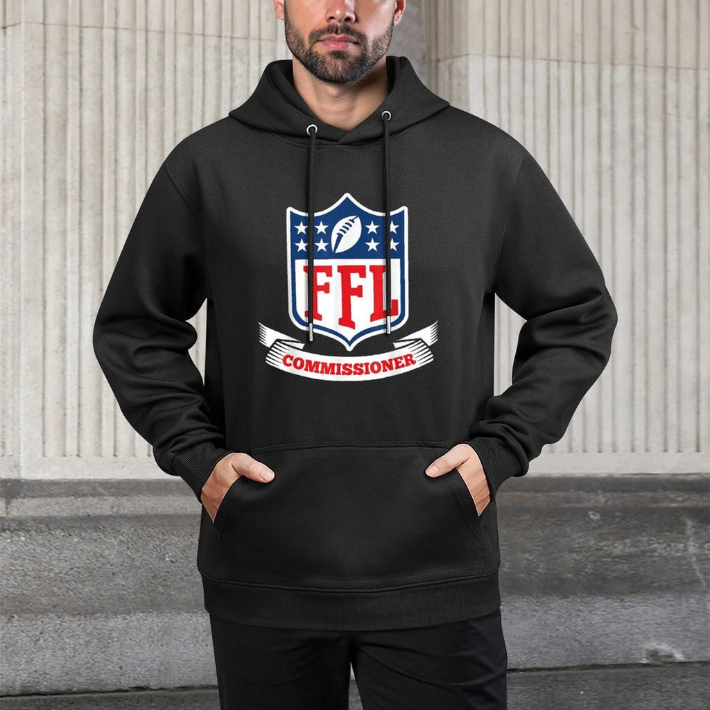 Draft Partys Fantasy Football League Commissioner FFL Commish Customizable Surface Hoodie