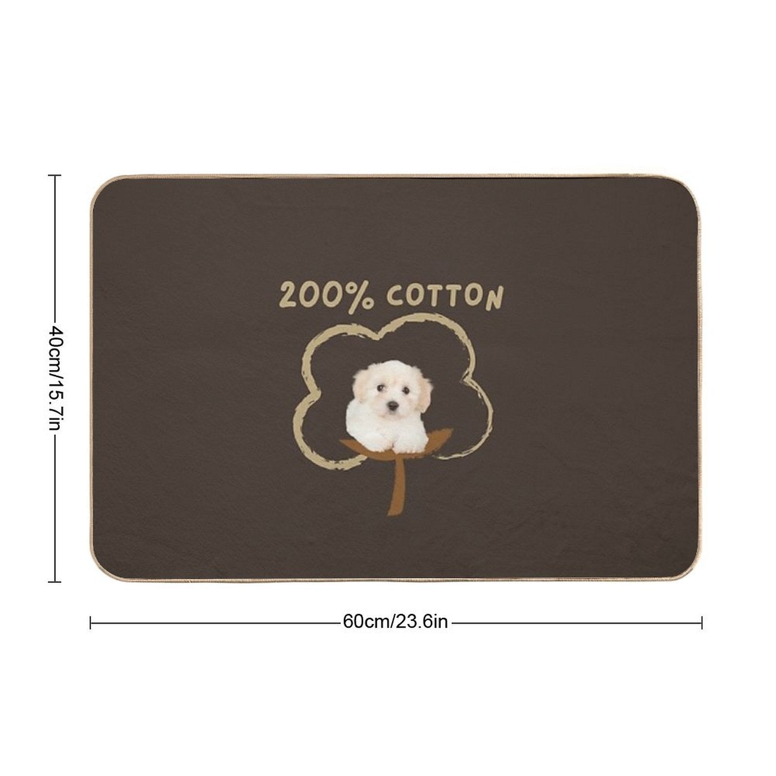 200 Cotton - Cute Funny Gift for Coton De Tulear Owners - Birthday Gift for Mothers Day, Fathers Day, Christmas, Thanksgiving F  Multi-Purpose Bath Mat