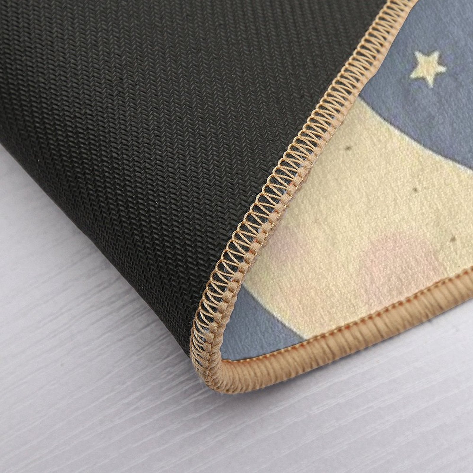 Cute Moon Vector- Ramadan  Fade-Resistant Bath Mat