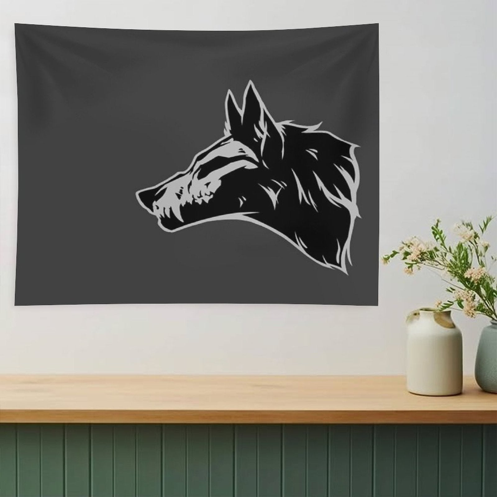 Wolf Skull Tapestry