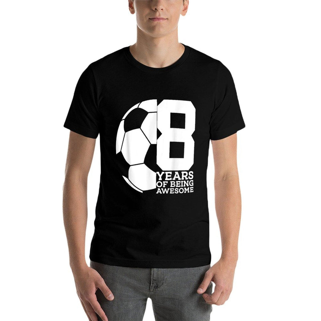 8 YEARS OF BEING AWESOME SOCCER 8TH BIRTHDAY  Vintage-inspired T-Shirt