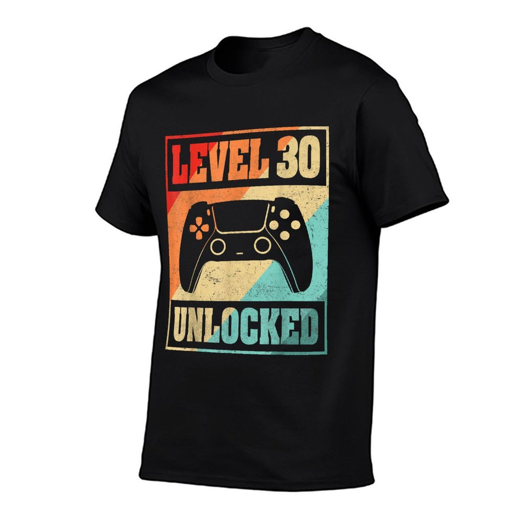 Level 30 Unlocked Video Gamer 30th Birthday Gifts  Heathered Texture T-Shirt