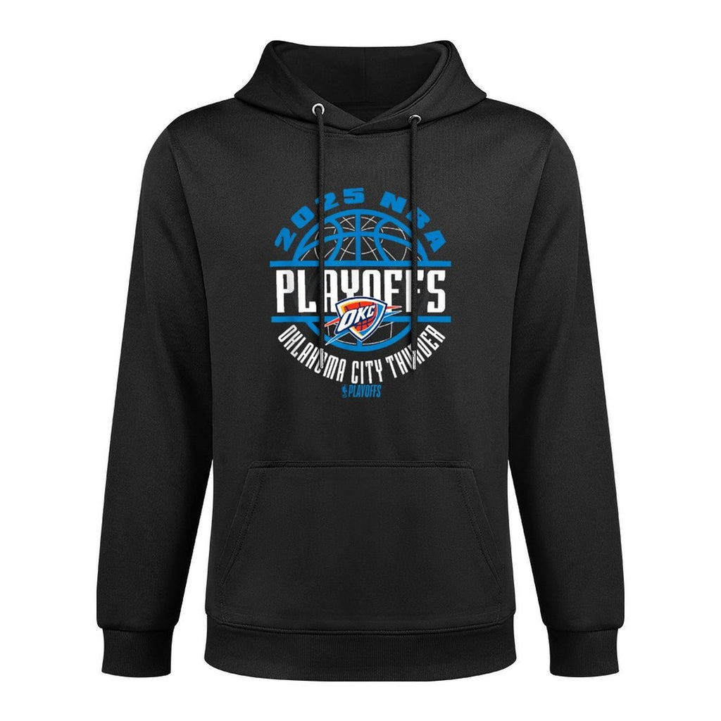 NBA Official Oklahoma City Thunder 2025 Playoffs Game Time Medium-Weight Fabric Hoodie