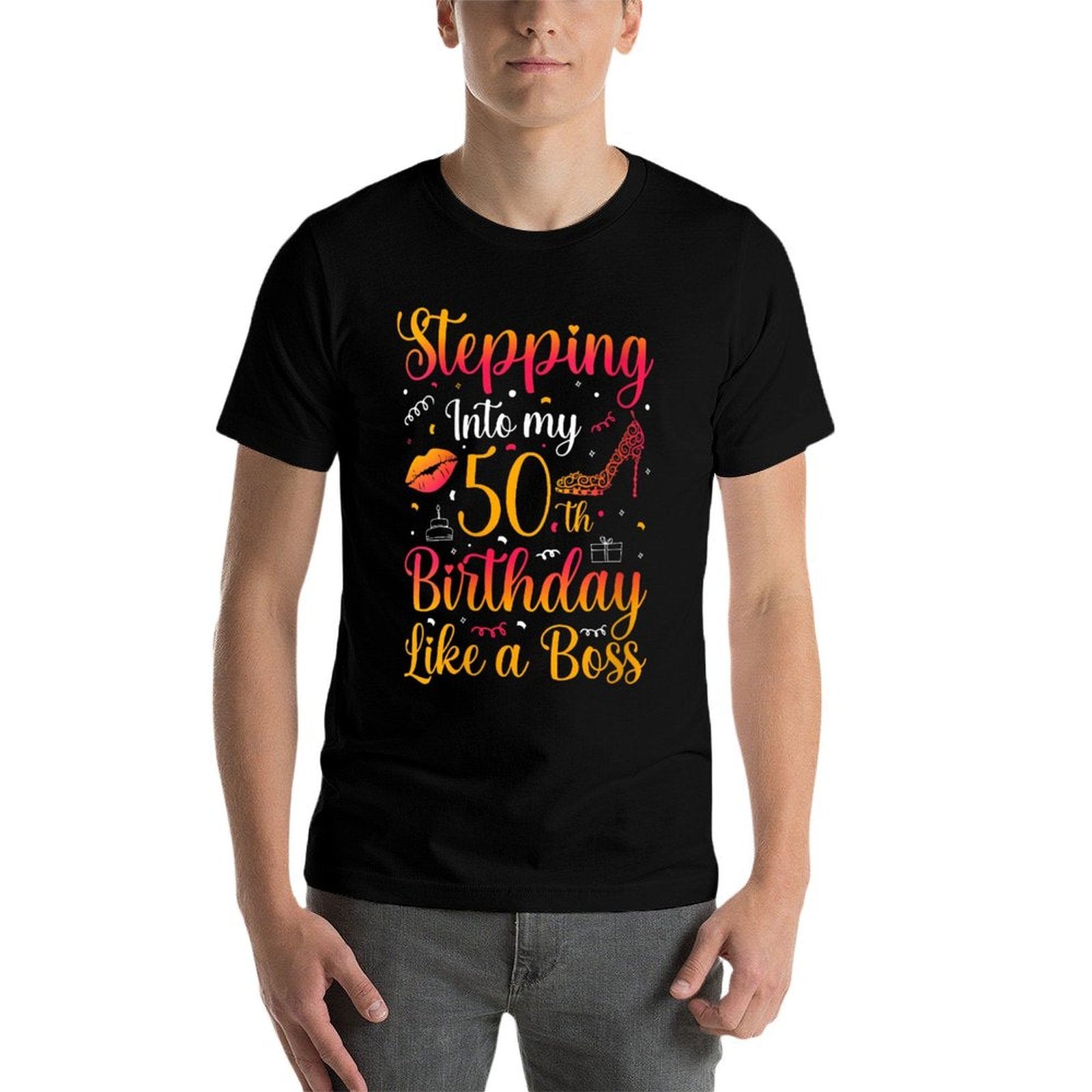 Stepping Into My 50th Birthday Queen Gift for Her Woman Birt  Vintage-inspired T-Shirt
