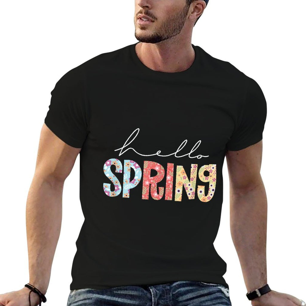 Hello Spring  Nature Flowers  Tagless Design T-Shirt