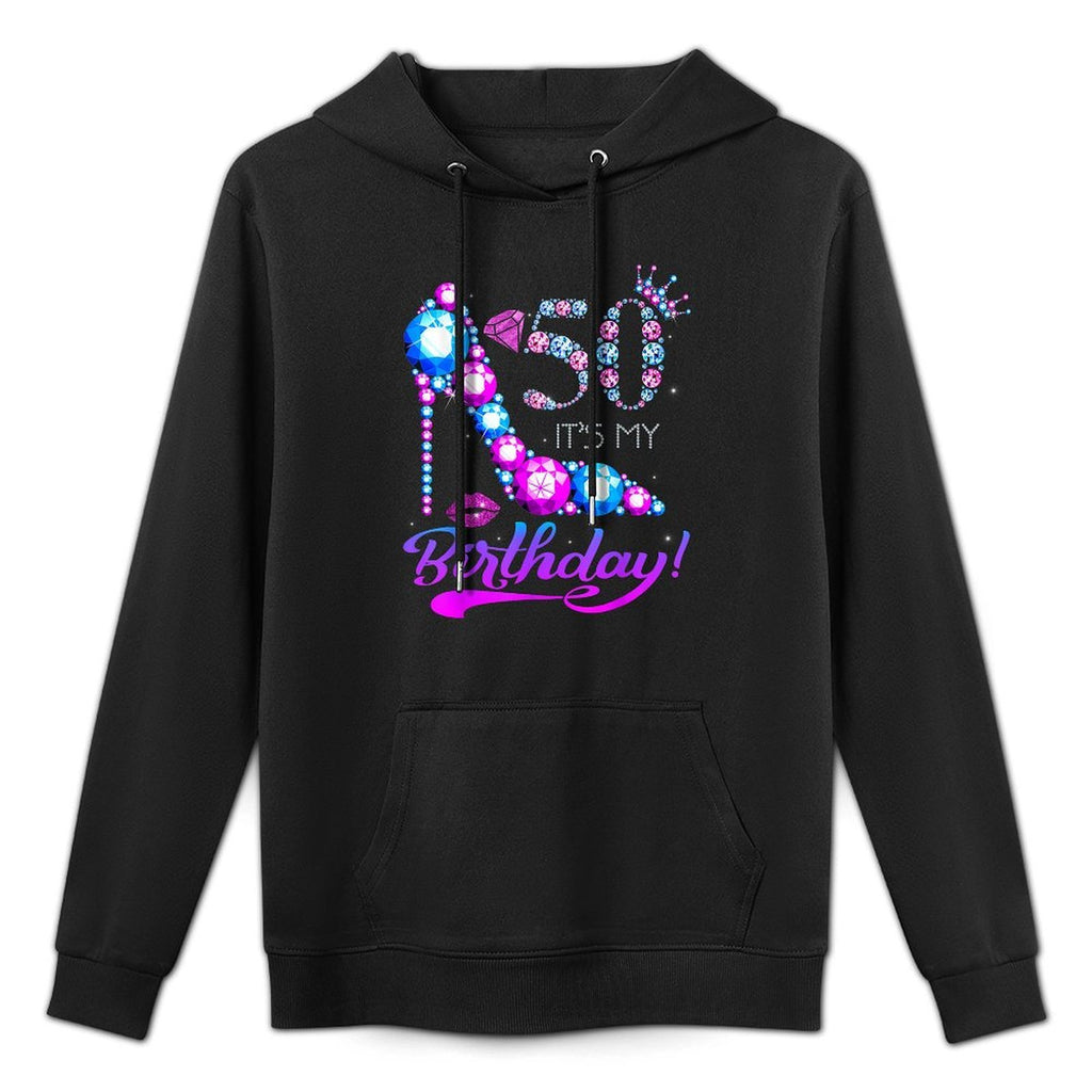 Cute 50 Years Old It's My 50th Birthday Party Gems High Heel Relaxed Fit Hoodie