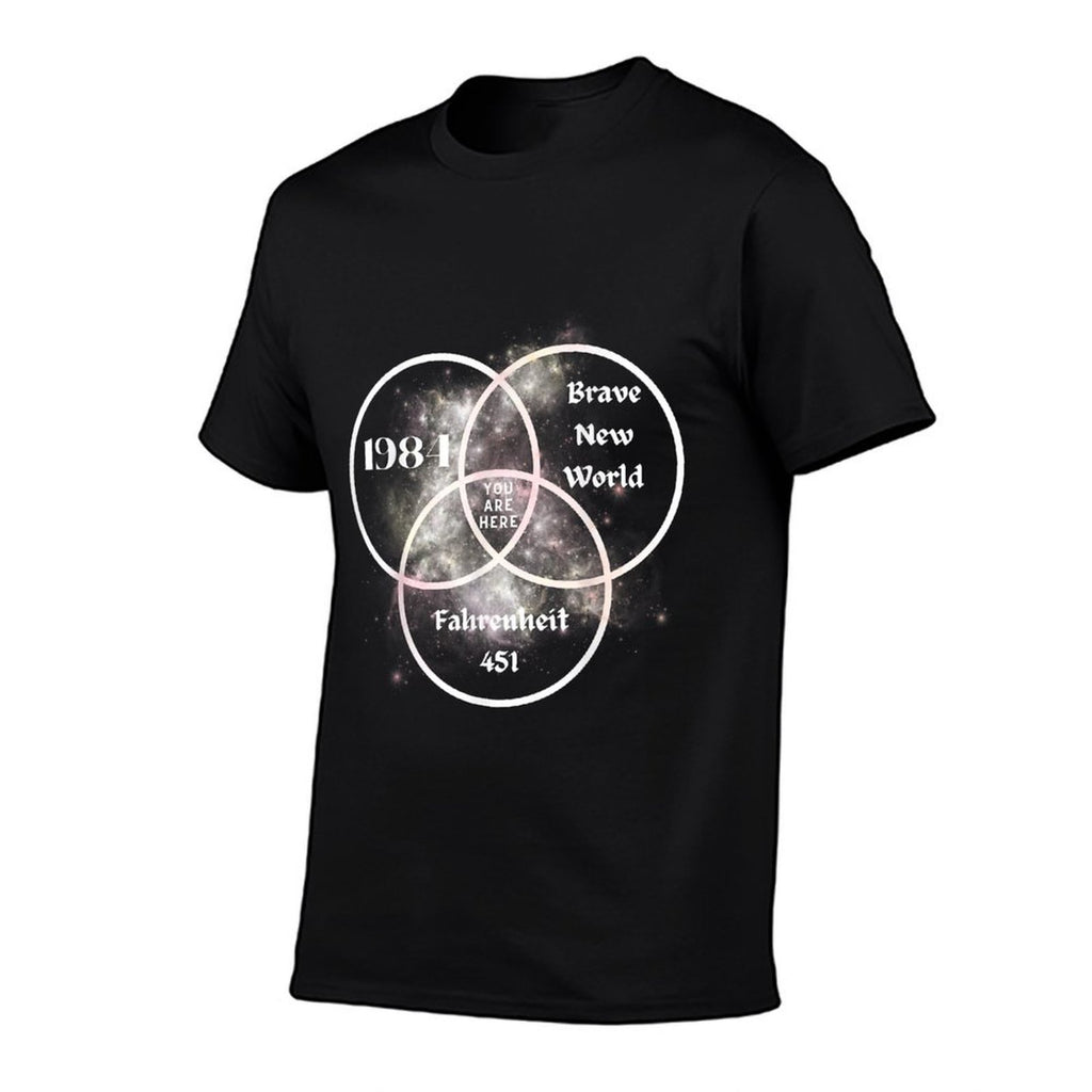 You Are Here 1984 Brave New World Dystopia  Heathered Texture T-Shirt