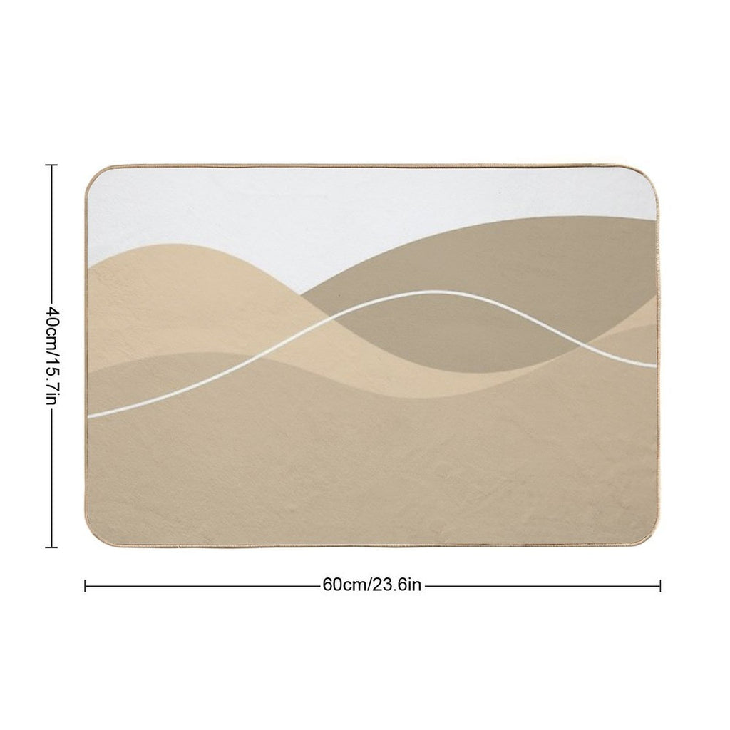 Gorgeous Brown Aesthetic Big Overlap Items  Stain-Proof Bath Mat