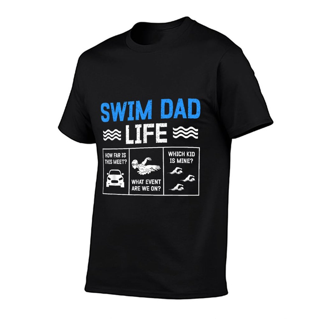 Swim Dad Life Swimming Dad Of A Swimmer Dad Swim Father  Rolled Sleeves T-Shirt