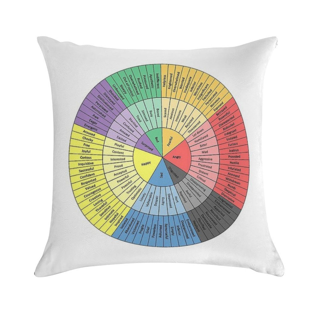 Wheels of Emotion Soft Shrink-Resistant Throw Pillow